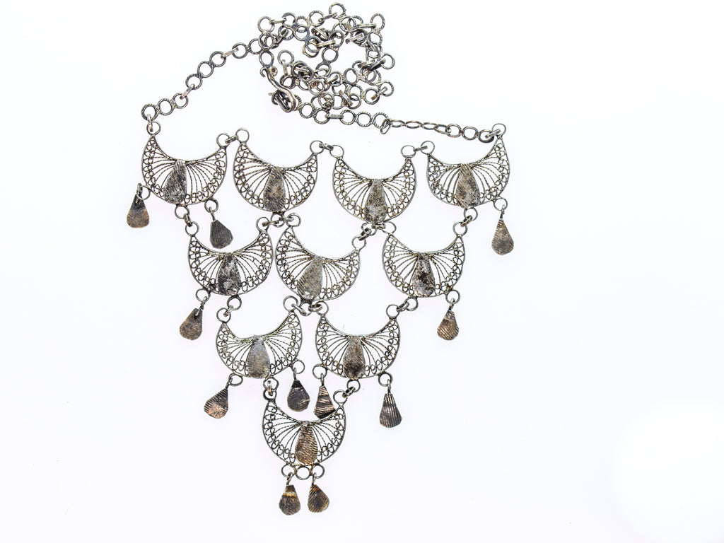 Fulani Vintage Filigree Silver Ethnic Necklace