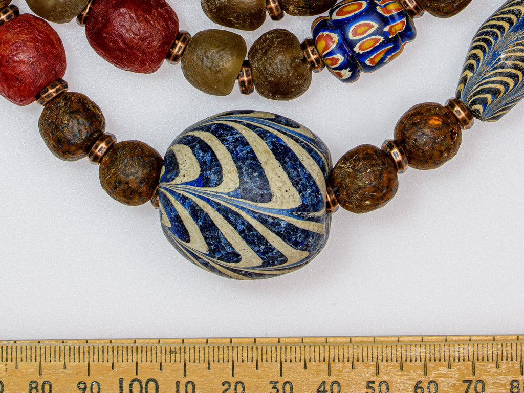 Krobo African Recycled Glass and JATIM Replicas Necklace
