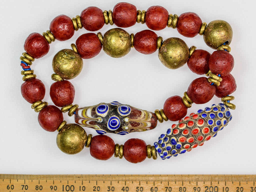 Krobo African Recycled Glass and Ancient Chinese Glass Imitation Beads necklace (KRC3)
