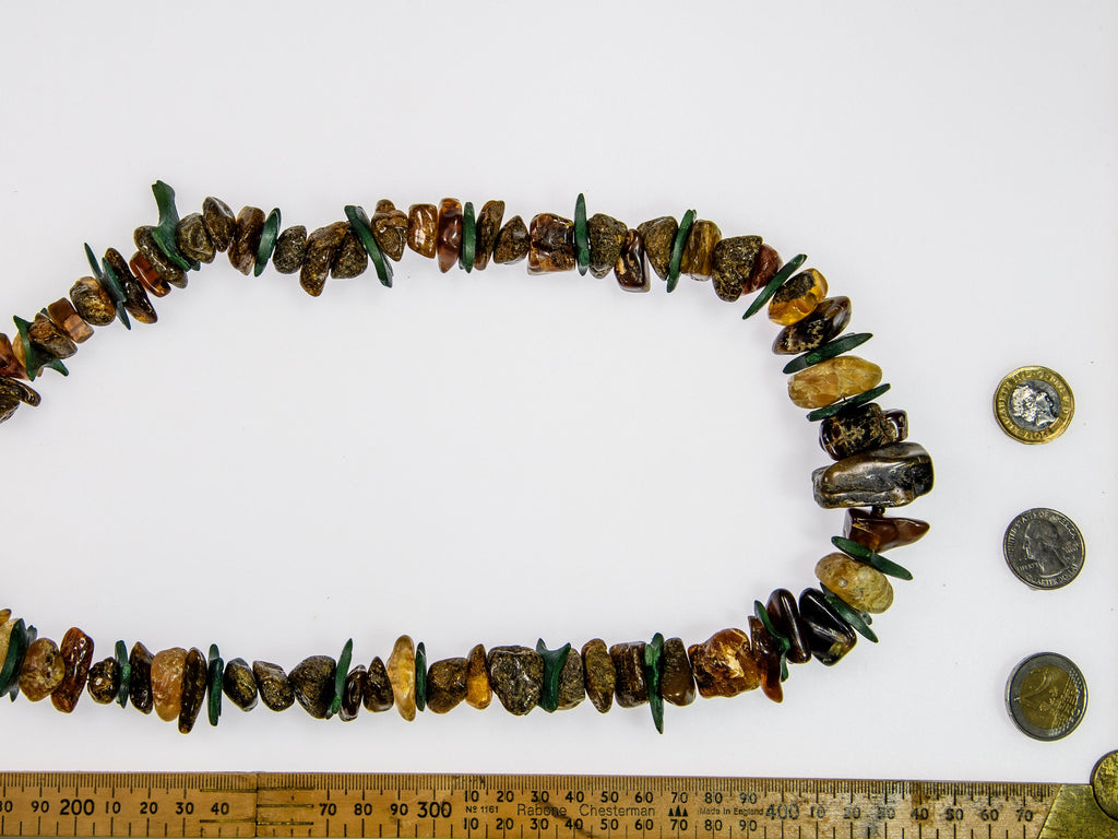 Madagascar Amber and Coconut Chip Necklace