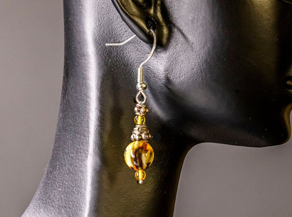 Baltic Amber and Silver Earrings  (X19)