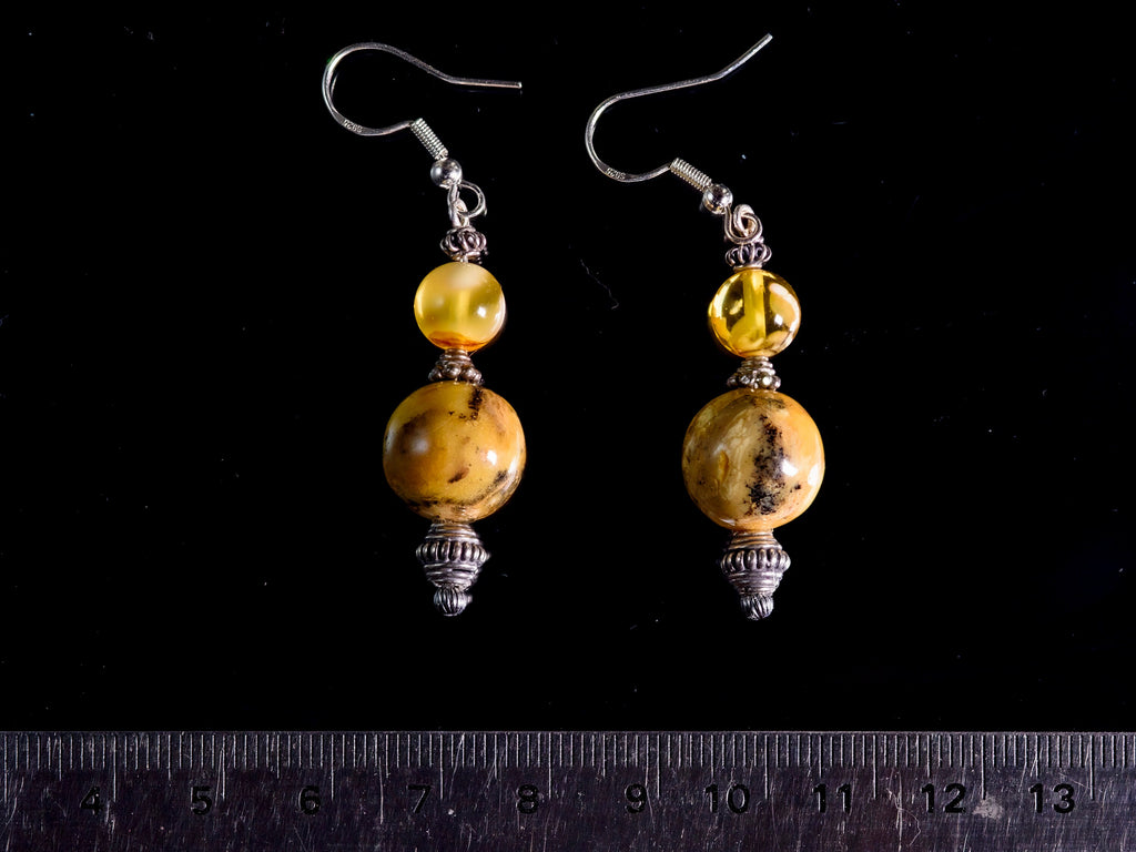 Baltic Amber and Sterling Silver Earrings (X14)