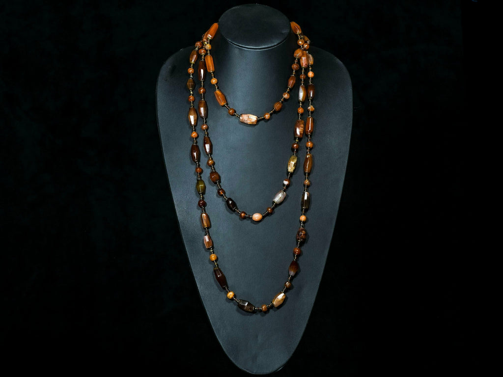 Idar-Oberstein Carnelian, Ancient Excavated Carnelian Agate Beads